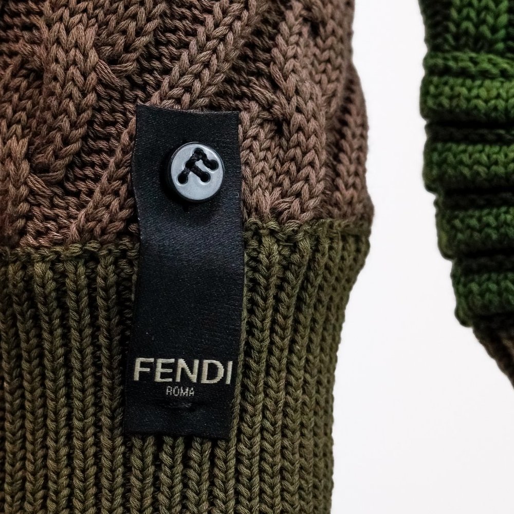 Fendi Patchwork Knit Sweater - image 8